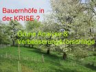Bauernhoefe in der Krise? Gruene Verbesserungs-Vorschlaege fuer das neue OEPUL